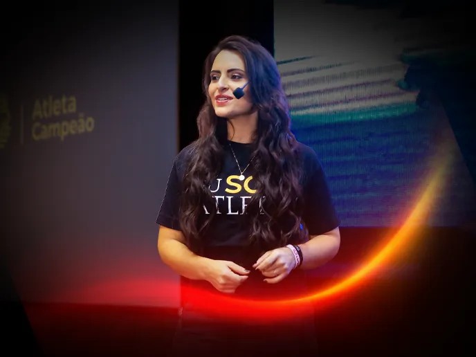 Mayra Ramos no Congresso de Psicologia do Esporte e Coaching
